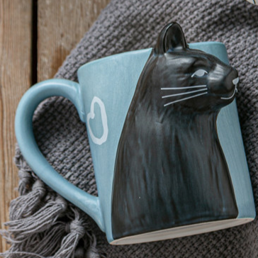 Japanese Style Cartoon Cat Ceramic Couple Mugs